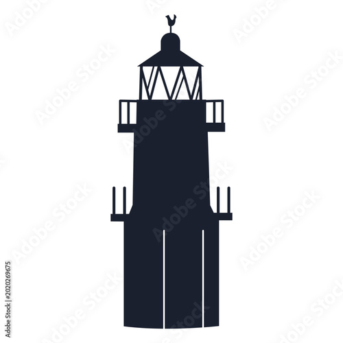 Φωτογραφία Lighthouse tower top silhouette