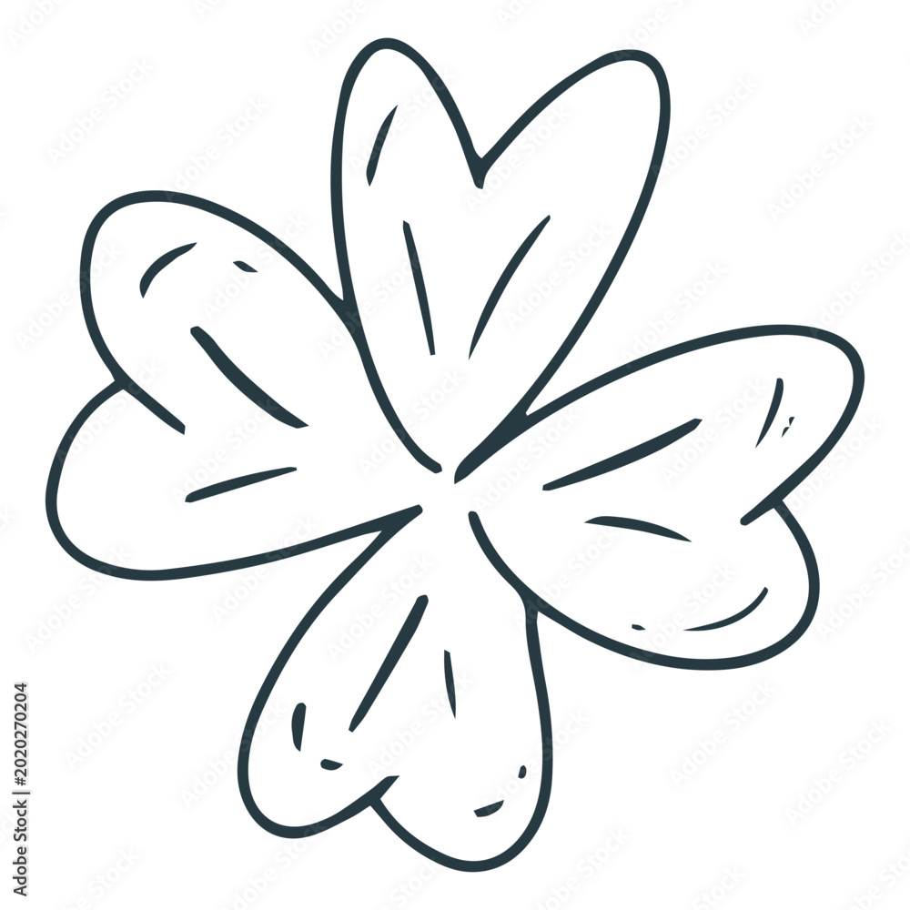Fototapeta premium Traditional clover stroke