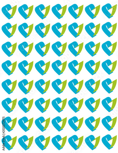 Eco Hearts Pattern Letter Size