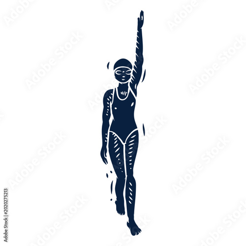 Φωτογραφία Swimmer practicing back stroke