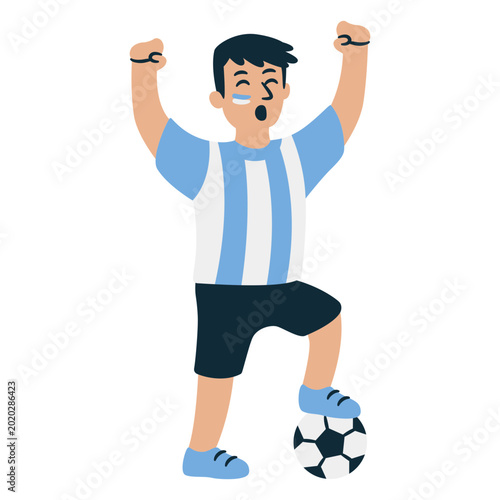 Bild auf Leinwand Argentina soccer fanatic