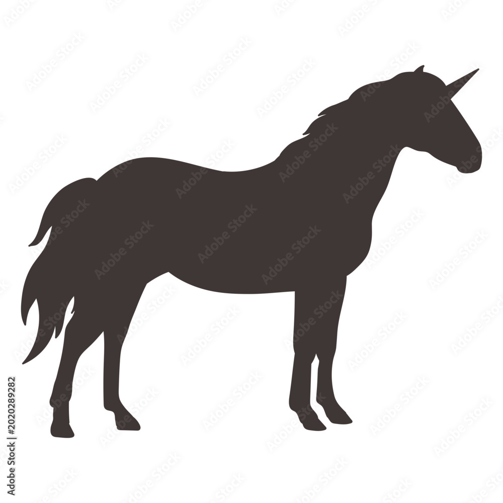 Fototapeta premium Unique unicorn silhouette design