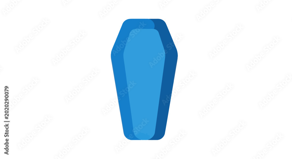 Φωτογραφία Blue Coffin Icon Isolated on White Background
