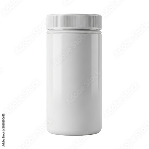 A cylindrical container with a textured white lid and body