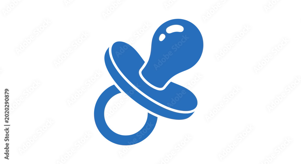 Foto Blue Pacifier Icon Isolated on White Background