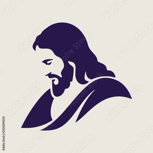 Bilde på lerret Jesus Christ silhouette illustration