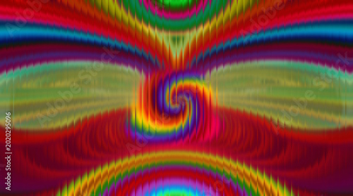 Kaleidoscope rainbow swirl background, abstract colorful pattern