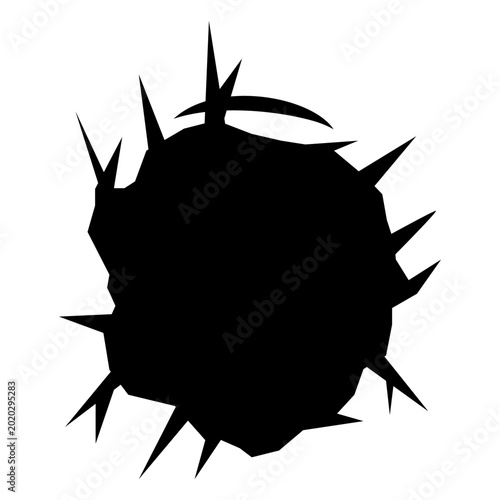 Foto Edgy spiked silhouette design