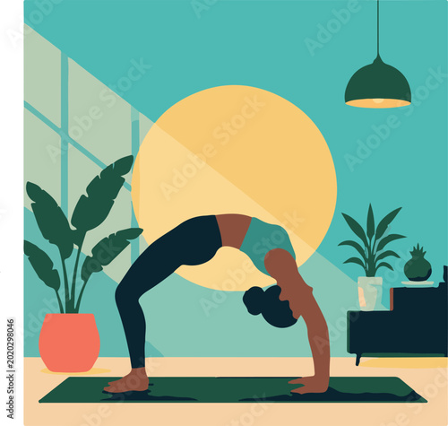 Morning Yoga Backbend Solo home practice