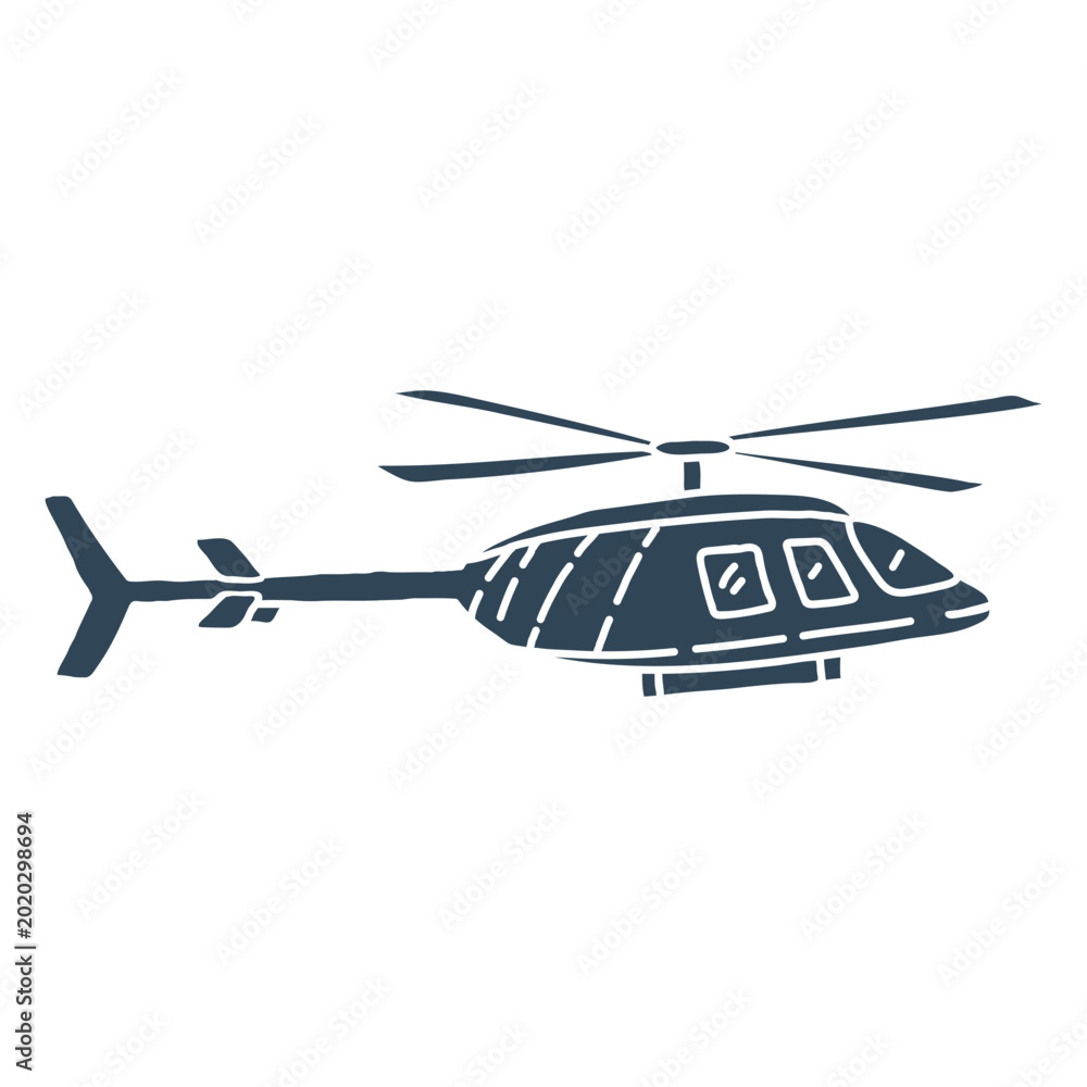 Ταπετσαρία Detailed helicopter silhouette design for aviation enthusiasts t-shirt design