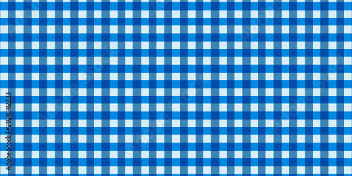 Tableau sur toile Classic blue gingham checkered pattern
