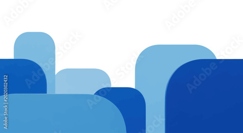 Abstract Blue Shapes Background