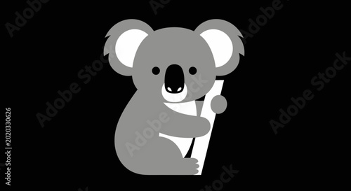 Canvas Print Cute Koala Bear Australian Animal.