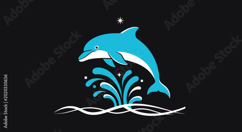 Fotografie Dolphin jumping out of water.