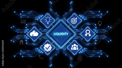 Intelligent Cyber Security Technology Animation with Futuristic Digital Protection Interface and Smart Network Defense System