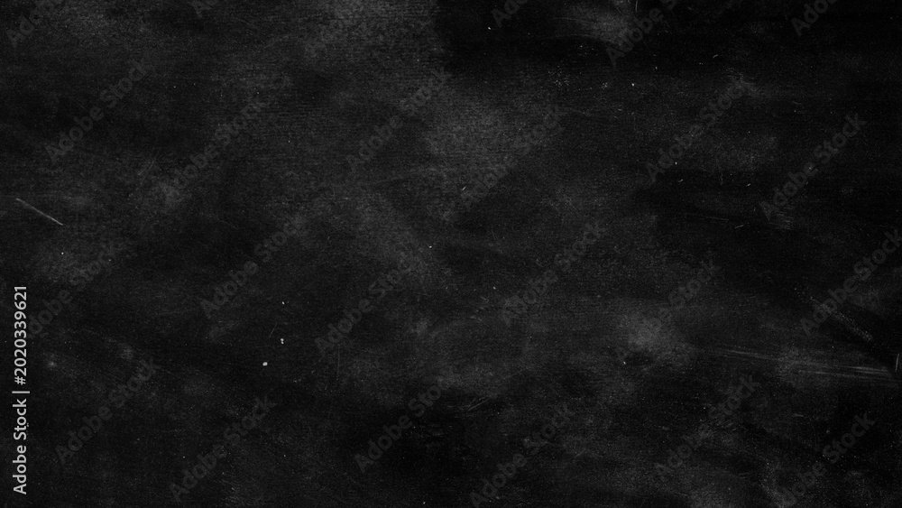 Fototapeta premium Dark Smoky Chalkboard Texture Background, Black Dusty Blackboard Surface, Abstract Vintage School Wall Backdrop for Creative Design Projects.
