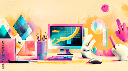 electronic technologies, vector