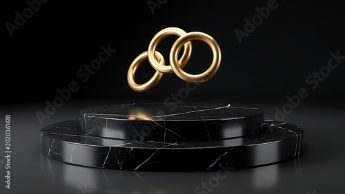 Modern Luxury Cosmetic Branding Background with Marble Podium