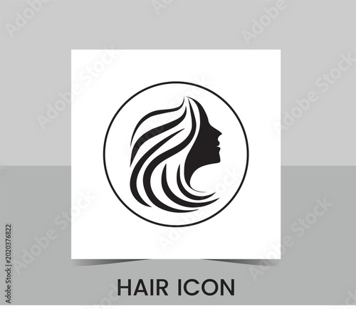 Creative hair logo template design and unique hair logo icon design