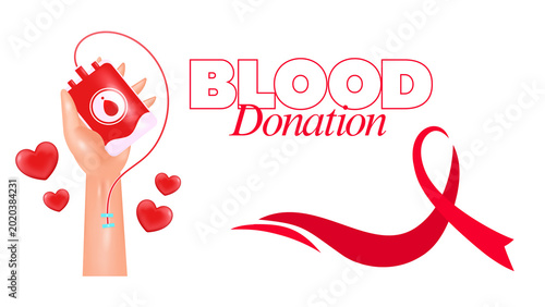 Foto Illustration design to commemorate World Blood Donor Day