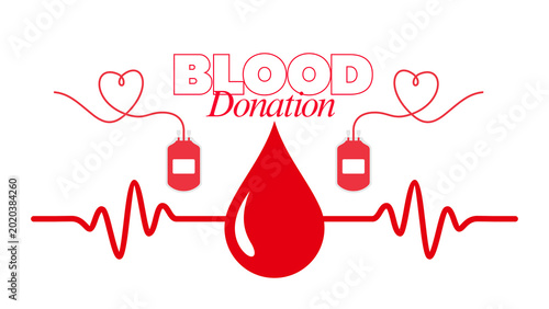 Fotografie Illustration design to commemorate World Blood Donor Day