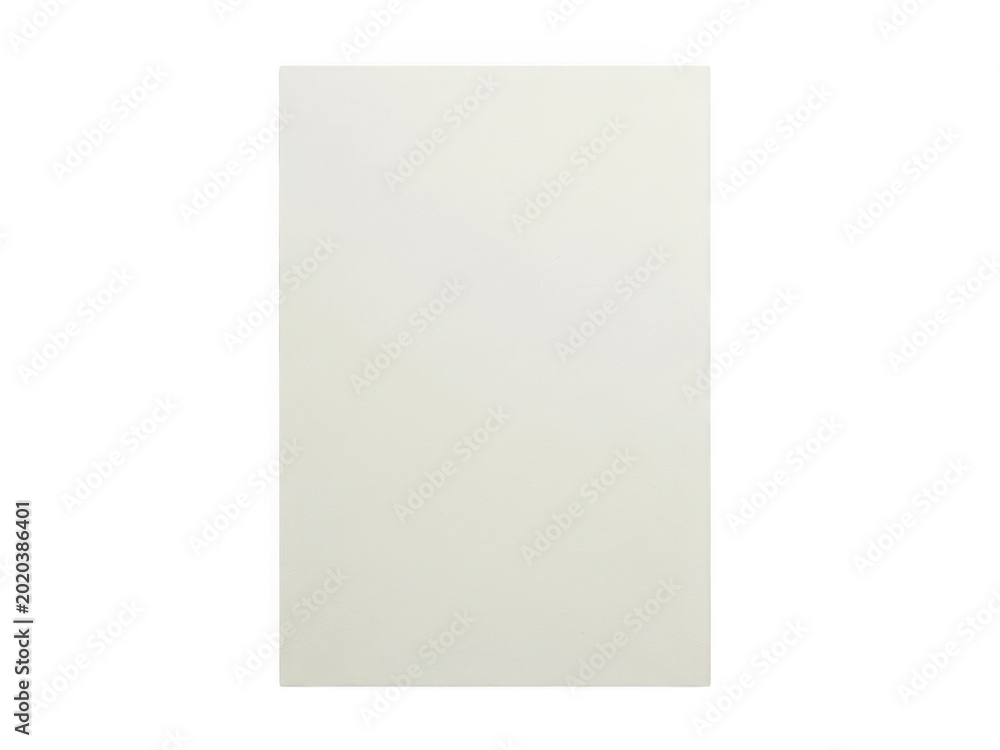 Fototapeta premium Blank white rectangular canvas or paper sheet template isolated on transparent background