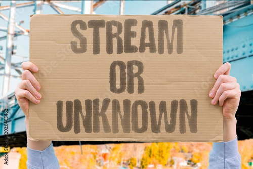 Obraz na plátne "Stream Or Unknown" Independent artists accept streaming terms or stay invisible