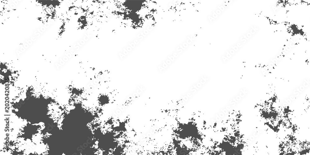 Fototapeta premium An abstract grunge background featuring a vintage black ink splat and paint splatter design with a dirty vector texture and floral silhouette border on paper