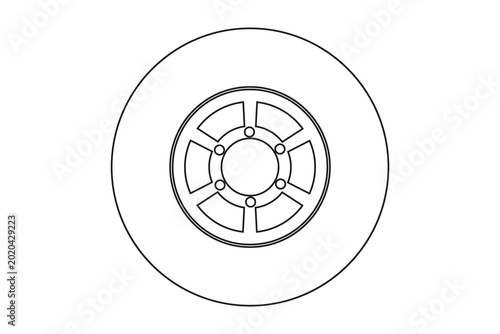 wheel icon, car wheel isolated on white background, car wheel with tire icon.