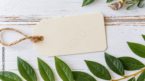 Blank Tag Amidst Greenery: ...