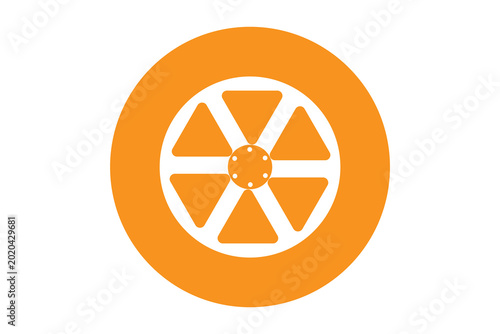 wheel icon, car wheel isolated on white background, car wheel with tire icon.