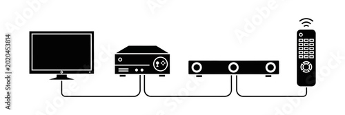 Photography Home Theater System Connection