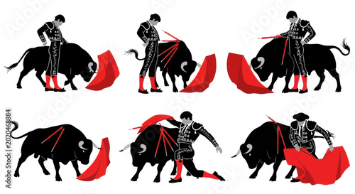 Foto Matador and Bull Fight Sequence