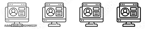 User Profile Icon Set Different Style Collection