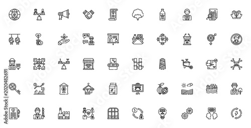 Fotografie Fair Trade icon set