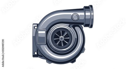 Картината върху платно Automotive Turbocharger - High Performance Engine Part