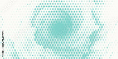 Grunge halftone overlaaHalftone overlay resembling water waves and sea foam. White dot texture on blue lagoon background. Vector banner for design and creative projectsy backgroundaesthetics.