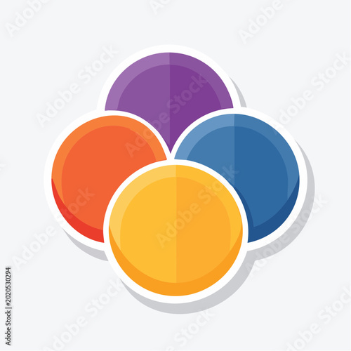 Colorful Infographic Circles with Copy Space