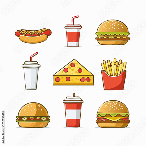 Fast Food Icons Collection