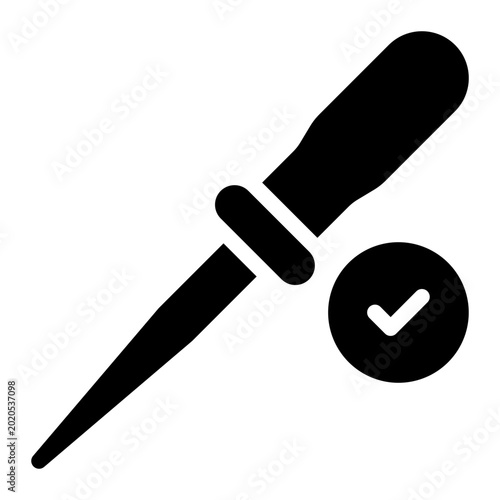 Schilderij op canvas awl glyph icon