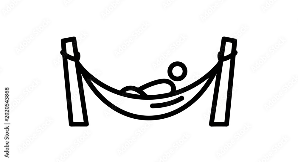 Εκτύπωση καμβά Person Relaxing in a Hammock.
