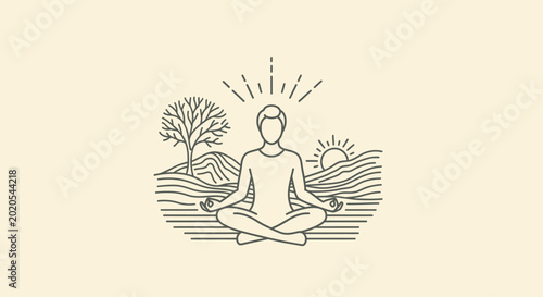Konstfotografi Person Sitting in Meditation Posture.