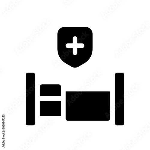 vip room glyph icon perfect for healthcare flyers, medical presentations, hospital brochures, health awareness posters, and wellness social media content