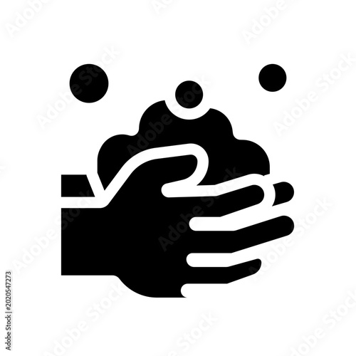 wash hand glyph icon perfect for healthcare flyers, medical presentations, hospital brochures, health awareness posters, and wellness social media content