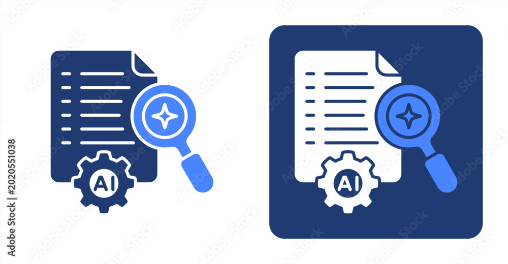 Foto Ai Summary icon, with contrast background.
