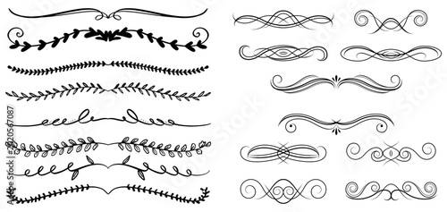Bild auf Leinwand Hand Drawn Decorative Divider Border
