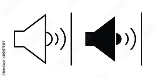 Bild auf Leinwand Soundproof icon line vector set. Solid style icons