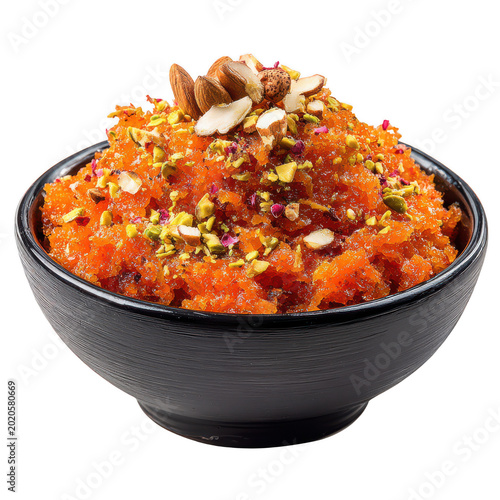 Carrot halwa in bowl