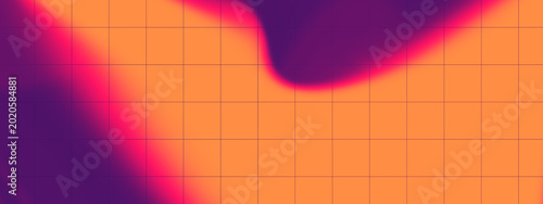 Canvastavla Bold orange and deep purple abstract gradient with visible grid lines and hot pi