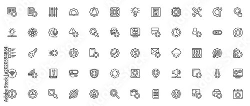 Obraz na płótnie Settings and Options icon set